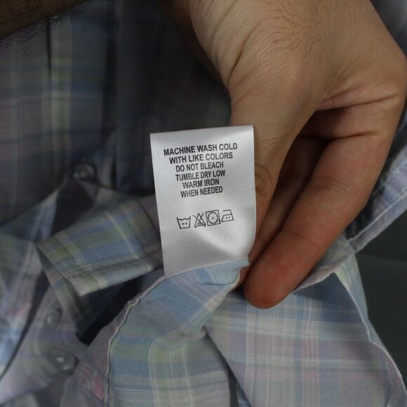 Onward Reserve Shirt Mens Medium Linder Madras Short Sleeve Button Down - Picture 8 of 12